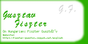 gusztav fiszter business card